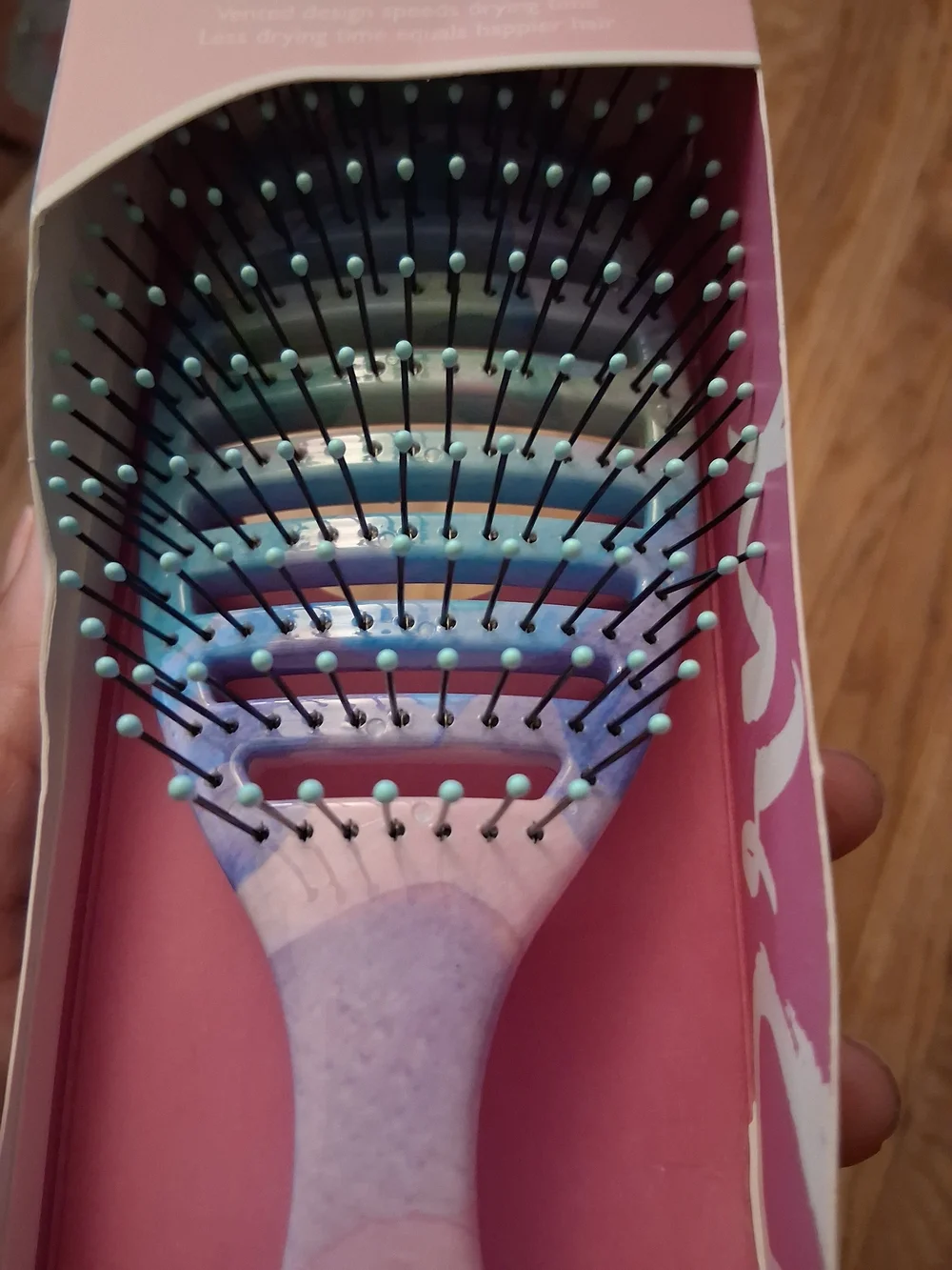 Wet Brush Treasured Waters Speed Dry Vent Brush - Pink/Blue